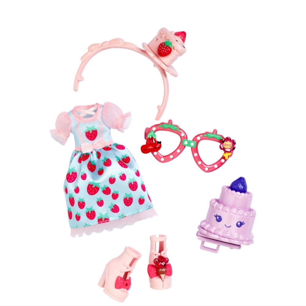 : Kuu Kuu Harajuku super strawberry Fashion Pack Doll kawaii fashion outfit
